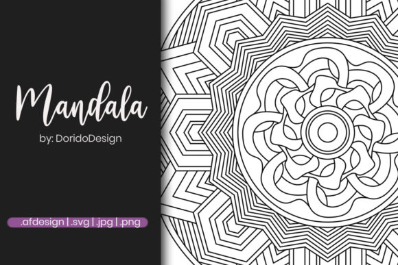 Abstract Mandala Coloring Page for Adults