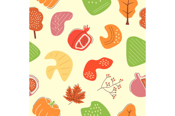 Autumn Bounty Abstract Seamless Pattern: A Versatile Design for Creative Projects