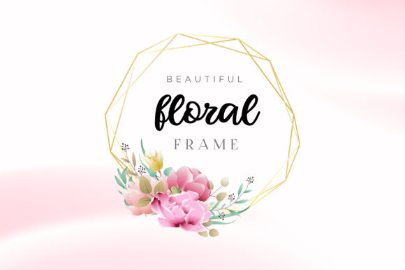 Beautiful Watercolor Floral Frame