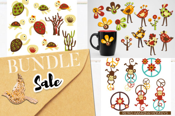 Bird Monkey Sea Turtle Bundle: Strategic Use for Visual Communication and Creative Projects