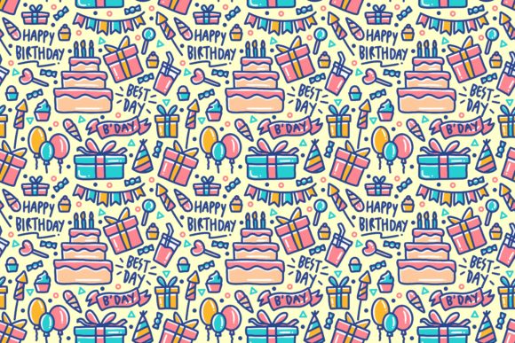 Birthday Element Set Doodle: A Versatile Design Tool