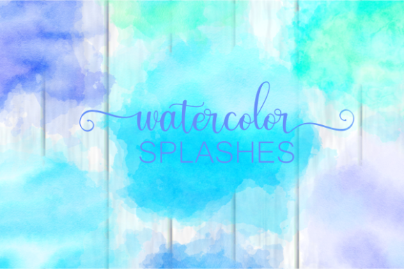Blue Turquoise Watercolor Wash Splashes: Elevating Creativity in Scrapbooking and Collage Making