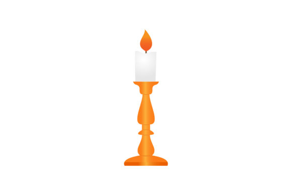 Candle Light Decorative Icon Design