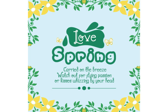 Cute Love Spring Invitation Card Design