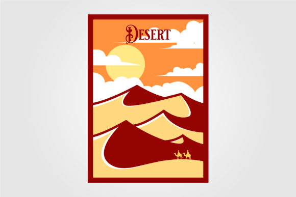 Desert Landscape Vintage Poster
