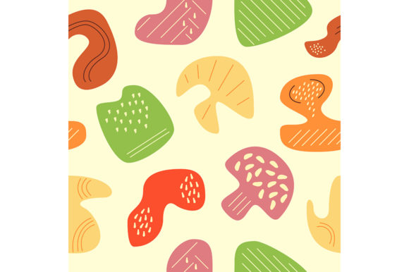 Dried Colorful Mushrooms Pattern: A Versatile Design for Autumn Creations