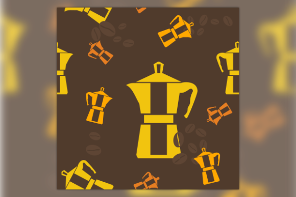 Exploring the Mokapot Coffee Maker Seamless Pattern: A Versatile Design Asset for Creative and Commercial Use