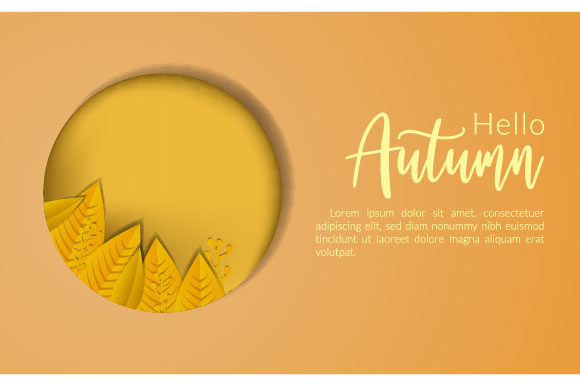 Hello Autumn Circle on Leaves: A Modern Approach to Fall Season Decor