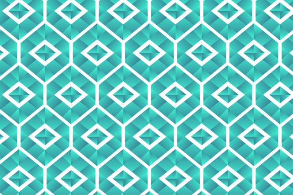 Hexagon Square Blue Gradient Pattern