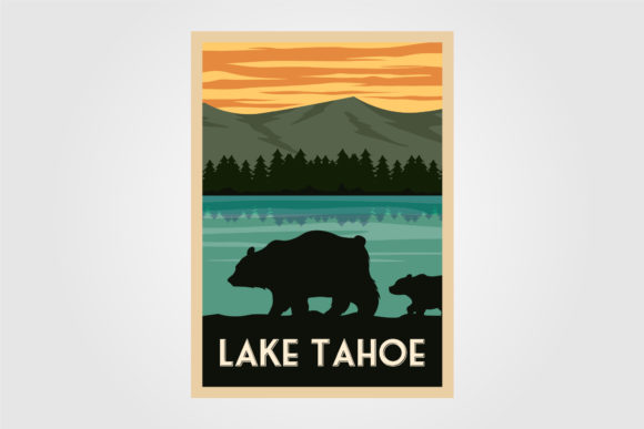Lake Tahoe Vintage Poster