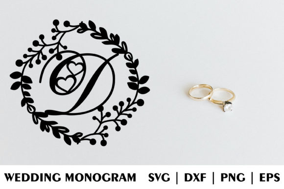Letter D of Wedding Decorative Monogram: A Versatile Design for Creative Projects