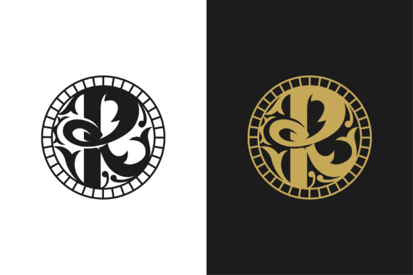 Letter R Vintage Logo Design Template