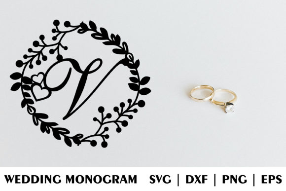 Letter V of Wedding Decorative Monogram: A Unique Design for Personalized Wedding Decor
