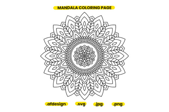 Mandala Coloring Page Design 11: A Versatile Digital Asset for Creative Projects