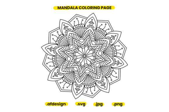 Mandala Coloring Page Design 12