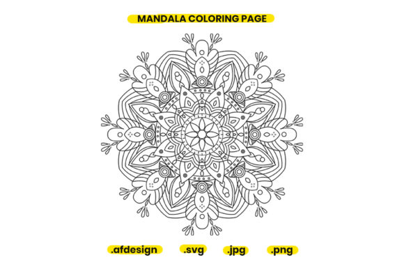 Mandala Coloring Page Design 13: A Versatile Digital Art Resource for Creatives