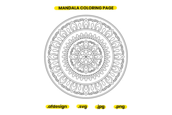 Mandala Coloring Page Design 36: A Versatile Digital Asset for Creative Projects