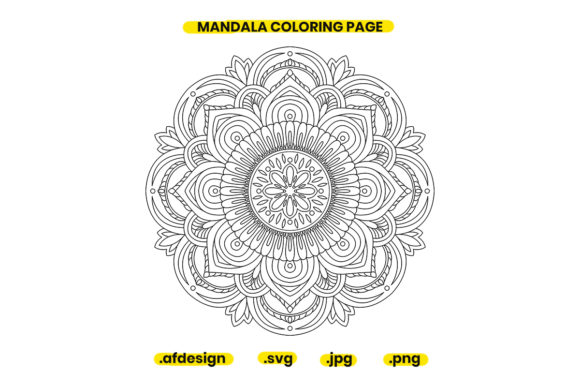 Mandala Coloring Page Design 43