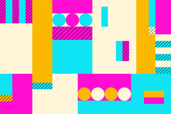 Multi Shape Background Bright Color Design