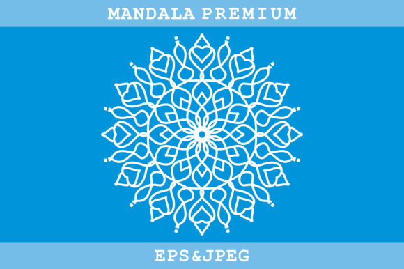 Ornament Mandala Icon in Blue: A Versatile Design for Creative Projects