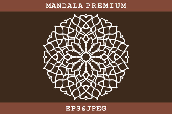 Ornament Mandala Icon on Brown Background: A Versatile Design for Creative Projects