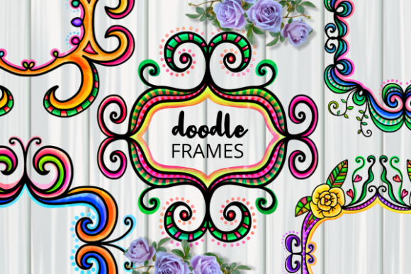Ornamental Folk Art Doodle Border Frames: A Versatile Decorative Tool for Creators