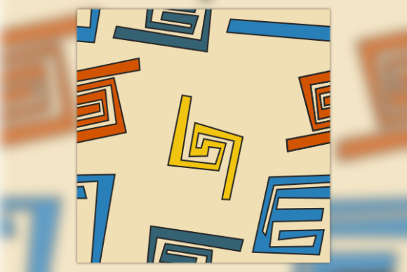 Outlined Weird Shapes Seamless Pattern
