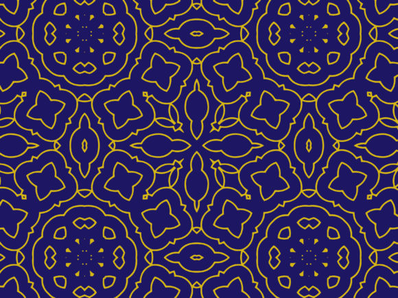 Pattern Blue Islamic Illustration: A Versatile Design for Modern and Traditional Spaces