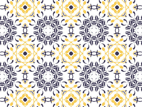 Pattern Purple Yellow Ornament Design