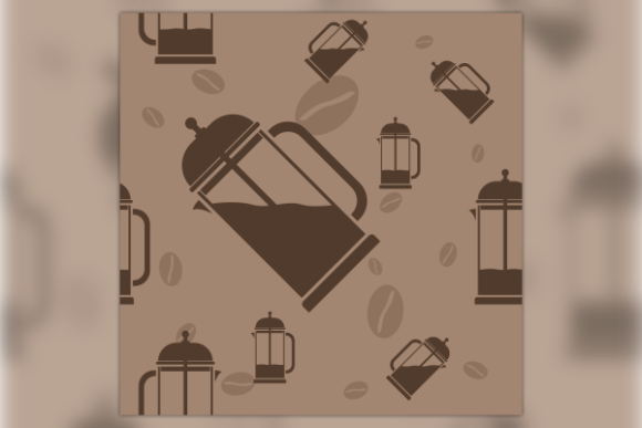 Plunger Coffee Maker Seamless Pattern: A Versatile Design for Creative and Commercial Use