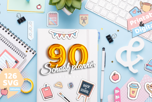 School Planner Digital Stickers for Creative Organization