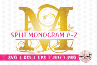 Split Monogram Decorative Flourishes