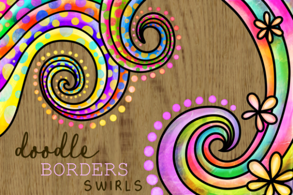 Swirly Doodle Watercolor Ink Borders: A Versatile Decorative Element for Craft Projects