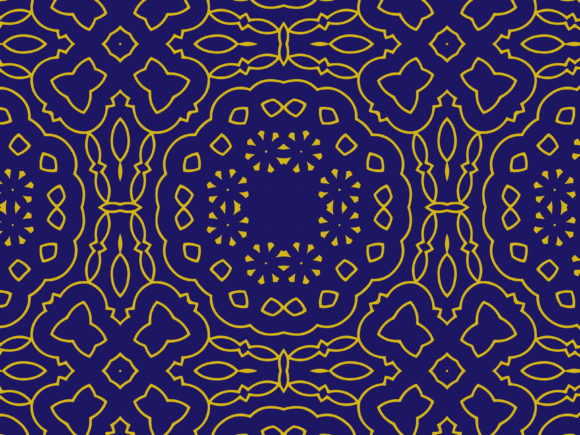 The Timeless Elegance of Pattern Islamic Illustration Blue Wall in Modern and Traditional Design
