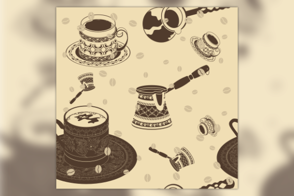 Turkish Coffee Seamless Pattern: A Versatile Design for Creative Projects