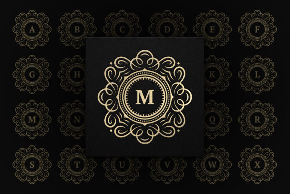 Vintage Monogram Alphabet Letters: Timeless Elegance for Creative Projects