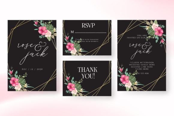 Watercolor Black Wedding Invitation Card: A Strategic Tool for Elegant Event Communication