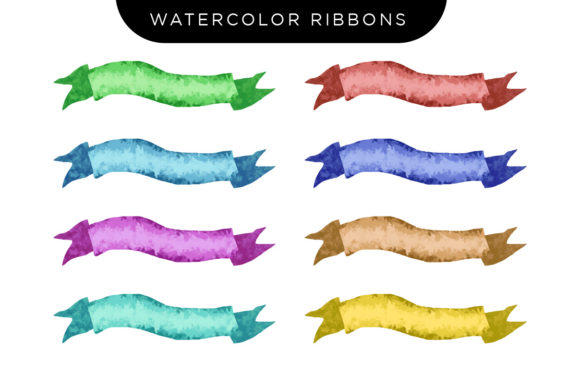 Watercolor Ribbons: A Versatile Element for Modern Design and Art